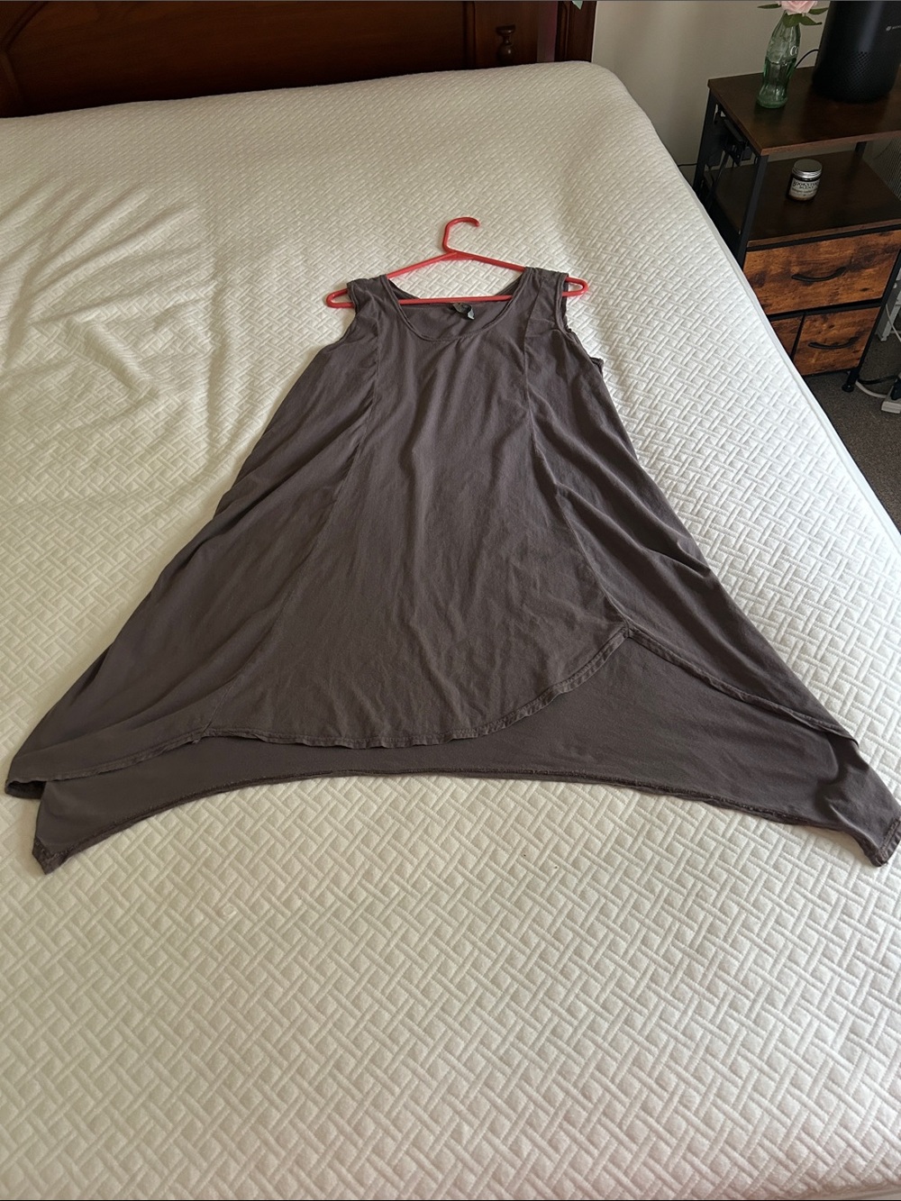 Flowy Sleeveless Swing Tunic in Muted Taupe